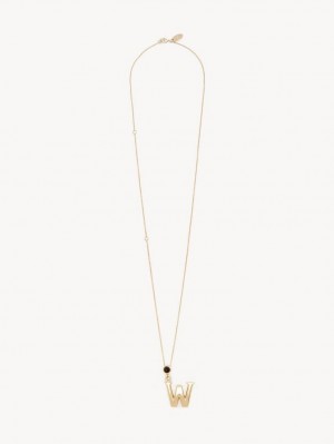 Chloe Alphabet With Pendant Halskæder Guld | CHE-SR14333