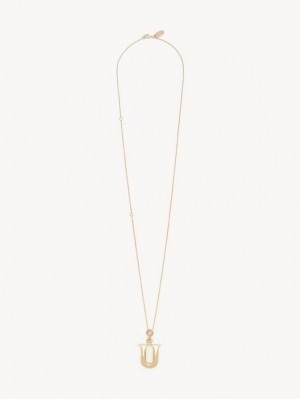 Chloe Alphabet With Pendant Halskæder Guld | CHE-SR14335