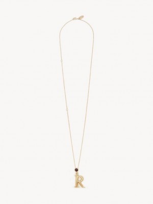 Chloe Alphabet With Pendant Halskæder Guld | CHE-SR14338