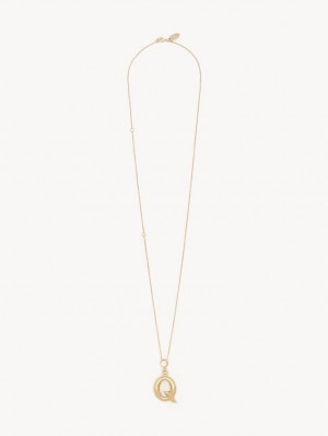 Chloe Alphabet With Pendant Halskæder Guld | CHE-SR14339