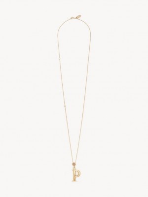 Chloe Alphabet With Pendant Halskæder Guld | CHE-SR14340