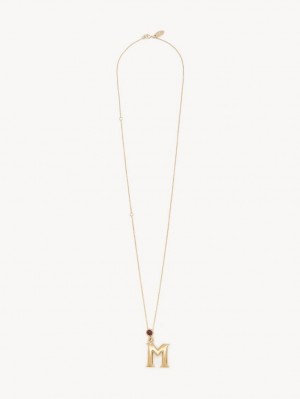 Chloe Alphabet With Pendant Halskæder Guld | CHE-SR14343