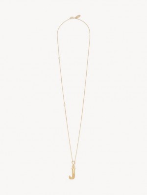 Chloe Alphabet With Pendant Halskæder Guld | CHE-SR14346