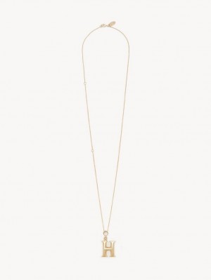 Chloe Alphabet With Pendant Halskæder Guld | CHE-SR14348