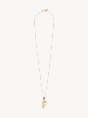 Chloe Alphabet With Pendant Halskæder Guld | CHE-SR14350