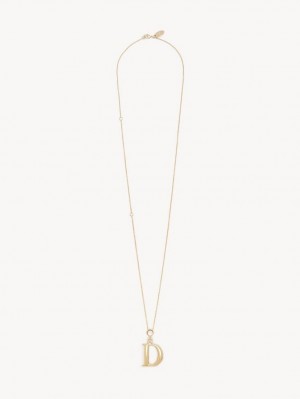 Chloe Alphabet With Pendant Halskæder Guld | CHE-SR14352