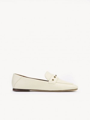 Chloe Aurna Low-heel Loafer Hvide | CHE-SR14247