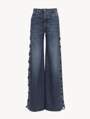 Chloe Brede Rave Jeans Blå | CHE-SR13983