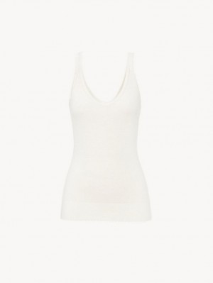 Chloe Classic Tank Toppe Hvide | CHE-SR13873