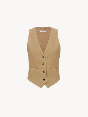 Chloe Classic Vest Dragt Beige | CHE-SR14069