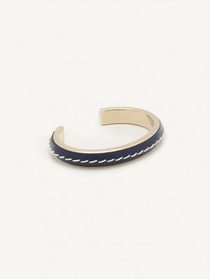 Chloe Edith Cuff Armbånd Mørkeblå | CHE-SR14395