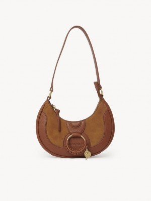 Chloe Hana Half Moon Skuldertasker Brune | CHE-SR14659