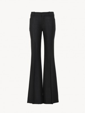 Chloe High-waisted Flare Bukser Sort | CHE-SR14015