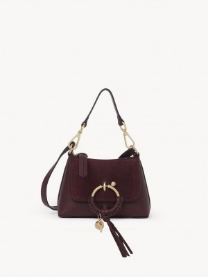 Chloe Joan Mini Skuldertasker Bordeaux | CHE-SR14634