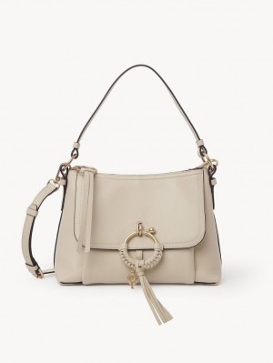 Chloe Joan Small Skuldertasker Beige | CHE-SR14681