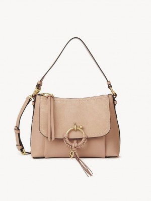 Chloe Joan Small Skuldertasker Kaffe Lyserød | CHE-SR14697