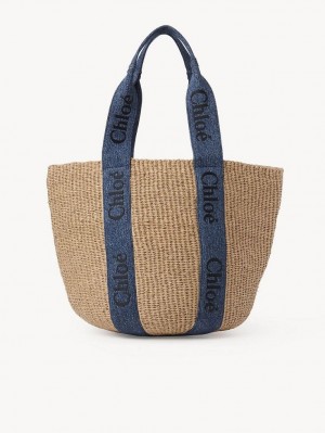 Chloe Large Woody Basket Muleposer Blå | CHE-SR13331