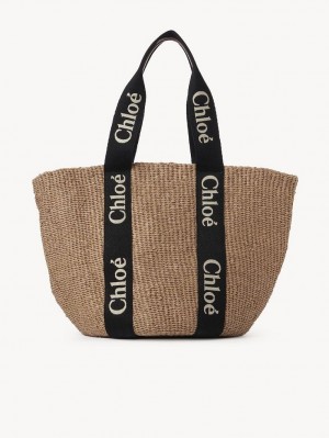 Chloe Large Woody Basket Muleposer Sort Beige | CHE-SR13333