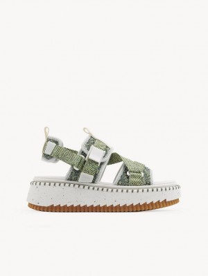 Chloe Lilli Flade Sandaler Grøn | CHE-SR14176