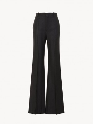 Chloe Low-waist Flare Bukser Sort | CHE-SR14020