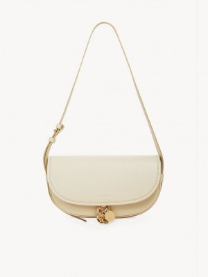 Chloe Mara Uette Skuldertasker Beige | CHE-SR14652