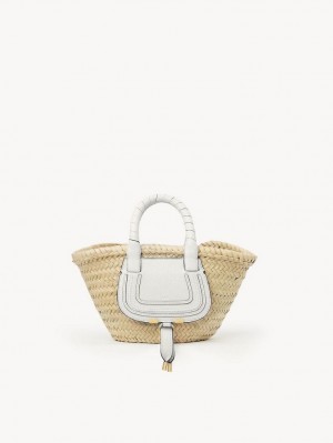 Chloe Marcie Basket Mini Tasker Hvide | CHE-SR13662