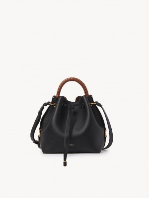 Chloe Marcie Bucket Crossbody Taske Sort | CHE-SR13590