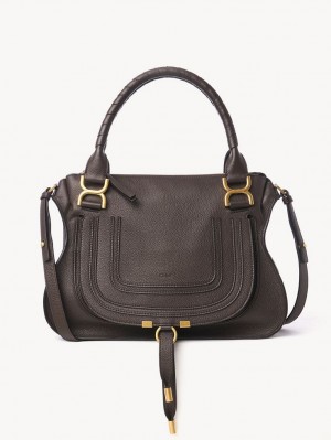 Chloe Marcie Double Carry Crossbody Taske Brune | CHE-SR13493