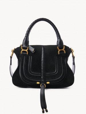 Chloe Marcie Double Carry Skuldertasker Sort | CHE-SR13438