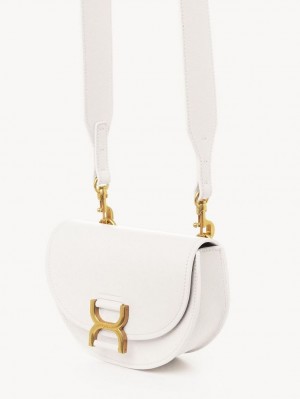 Chloe Marcie Mini Flap Crossbody Taske Hvide | CHE-SR13587