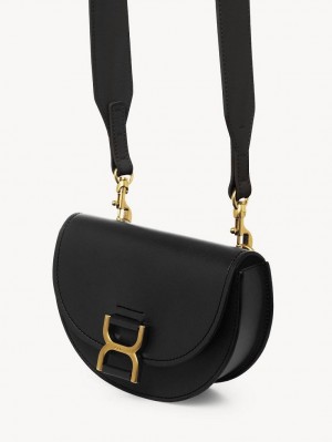 Chloe Marcie Mini Flap Crossbody Taske Sort | CHE-SR13588