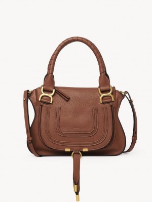 Chloe Marcie Small Double Carry Crossbody Taske Brune | CHE-SR13620