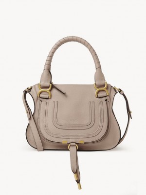 Chloe Marcie Small Double Carry Crossbody Taske Beige | CHE-SR13621