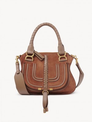 Chloe Marcie Small Double Carry Skuldertasker Brune | CHE-SR13440