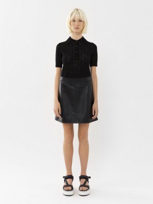 Chloe Mini Skirt Leather Sort | CHE-SR14112