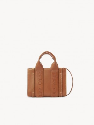 Chloe Mini Woody Crossbody Taske Brune | CHE-SR13559