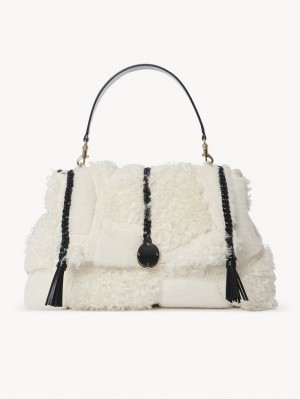 Chloe Penelope Large Soft Skuldertasker Hvide | CHE-SR13442