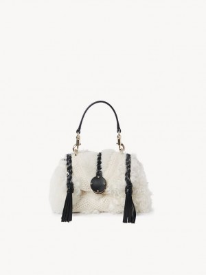 Chloe Penelope Mini Soft Skuldertasker Hvide | CHE-SR13441