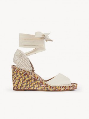 Chloe Piia Espadrillos Hvide | CHE-SR14149