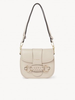 Chloe Saddie Satchel Skuldertasker Beige | CHE-SR14668