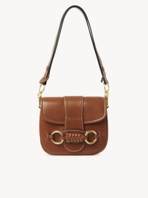 Chloe Saddie Satchel Skuldertasker Brune | CHE-SR14667