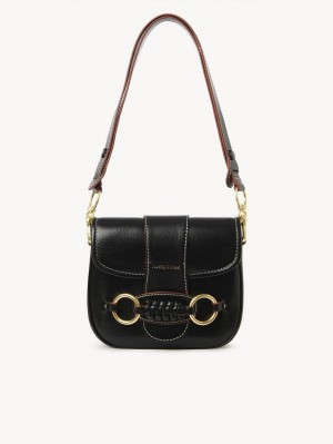 Chloe Saddie Satchel Skuldertasker Sort | CHE-SR14665