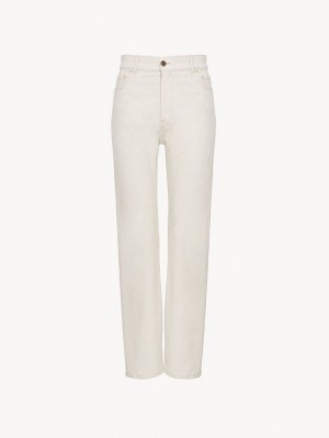 Chloe Semeru Lige-leg Jeans Hvide | CHE-SR13996