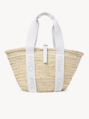 Chloe Sense Medium Basket Muleposer Hvide | CHE-SR13381