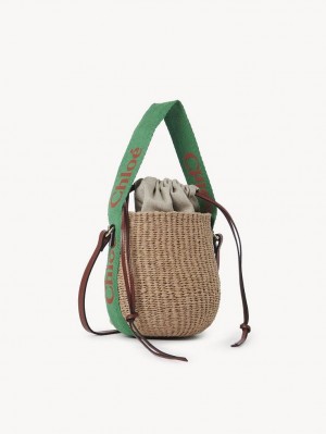 Chloe Small Woody Baskets Grøn Orange | CHE-SR13629