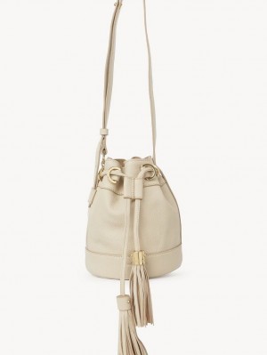 Chloe Vicki Small Bucket Mini Tasker Beige | CHE-SR14749