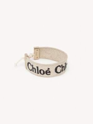 Chloe Woody Armbånd Beige Sort | CHE-SR14440