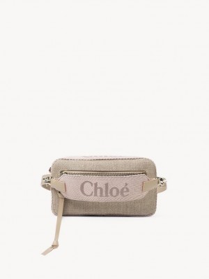 Chloe Woody Belt Crossbody Taske Beige | CHE-SR13606