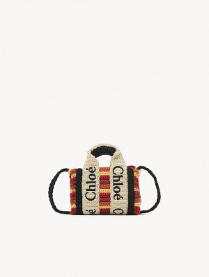 Chloe Woody Nano Crossbody Taske Flerfarvede Brune | CHE-SR13523