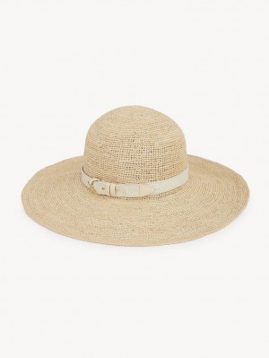 Chloe X Borsalino Woody Hat Beige | CHE-SR14496